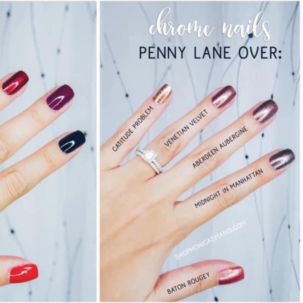 *Retired* Color Street: Penny Lane | Copper Metallic Gold Shimmer Party Peach - Picture 7 of 15